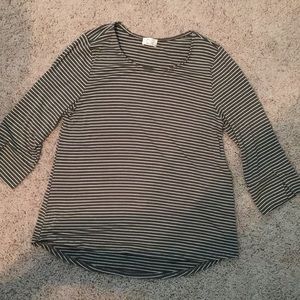 Green and White striped shirt